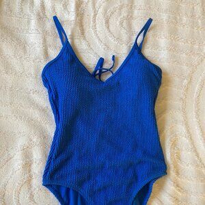 Blueberry blue one piece swim suit